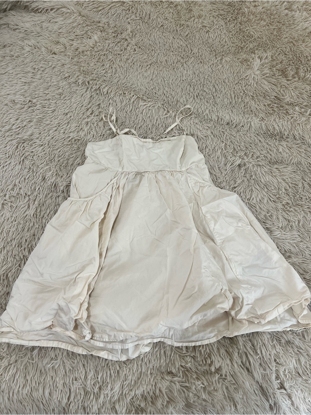 Urban Outfitters Cream Spaghetti-Strap Mini Dress - Picture 1 of 2